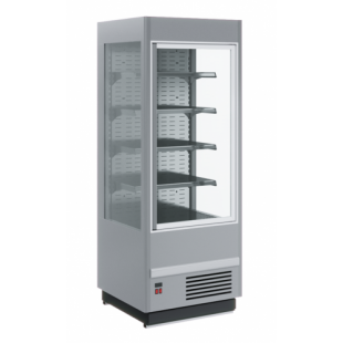 Universal display case FC 20-07 VV 0.6-1 gray/black (swing doors) -5…+5 600x710x1930 in