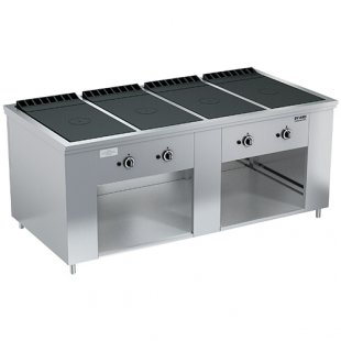 Gas stove 4-burner closed type floor without oven PRG-IIA-4S Maxi (1945x990x850(760), 4x10 kW)