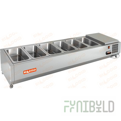 Showcase HICOLD VRTO 1390 (1390x385x248mm, 0.15 kW, 220V, +2...+7 °C)