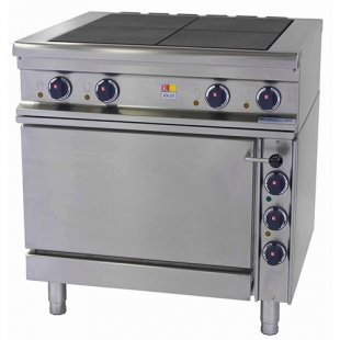 Stove 700 gray Kovinastroj (4 burners) ES-T47/1K 55830 (800x700x900mm, 380V, with convection oven)