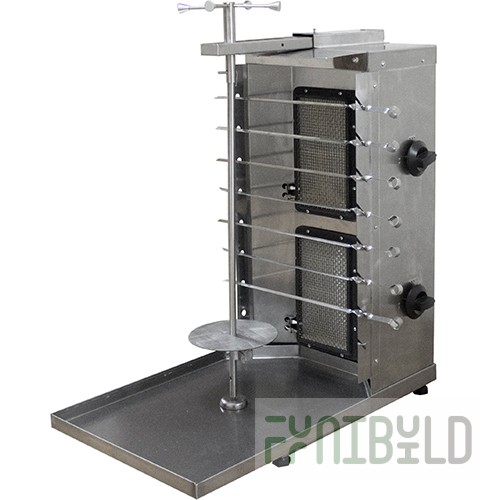 Gas shawarma-kebab maker ShShG-2-2 (515x770x875(895) in, 220V, 2 gas burners, without motor)