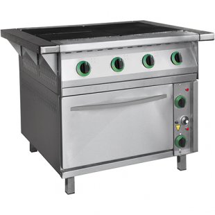 Electric stove 4-compartment floor with oven PEP-0.48-DSh-N2-01 (all stainless steel, 840 (1050) x 850 (895) x 860 (880) in, 16.8 kW, 380 V)