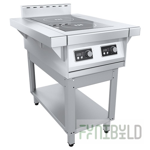 Induction cooker PEI-20-30-01, (465(675)х850х860(880)mm 2 conf., 6 kW, 380V)