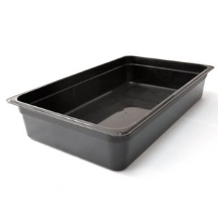 Gastronorm container without lid p/p GN 1/1, H-100, 530x325x100mm, (plastic, black) 422100113 in pack. 6 pcs.