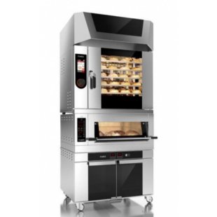 Combined convection oven FINES HTB5-FD64/1S-HTBP10S (980x880x2400mm; 19.3 kW convection/deck oven/proofing/exhaust probe with steam condenser)