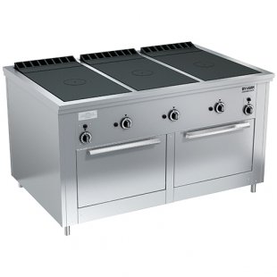 Gas stove 3-burner closed type floor with 2 ovens PRG-IIA-3S 2DS Maxi (1470x990x850(760)mm, 3x10kW, 2x8kW)
