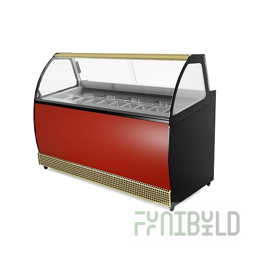Low-temperature display case 1750x865x1320 in, Veneto-VN-1.75 (for ice cream) -20 C°