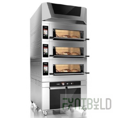 Combined oven, column FINES FD68/3S-HTBP10/60S-HTB/HK (980x880x2100mm, 19.2 kW, 430 kg)