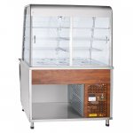 Refrigerated display counter PVV(N)-70T-S-NSh with gastronomic containers for kashir.(1120x770(1025)x1700mm, 230 V)