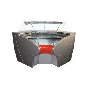 Medium-temperature corner display case 1270x1270x1200mm, VKhSu-2.0 Carboma internal, 0...+7C, 0.66 sq.m.