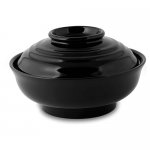 Bowl with lid, black ceramics d=15.5 cm, 350 ml art. 23786/PT211