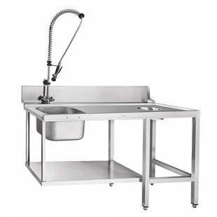 Pre-wash and waste collection table SPMP-6-5-1500x671 (shower stand, waste collection)
