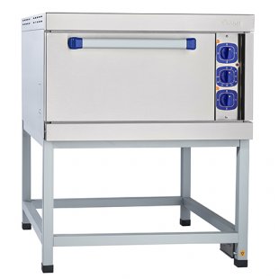 Electric oven cabinet ШЖЭ-1-Э, enamel oven. (840x900x1080 in, stand, stainless steel)