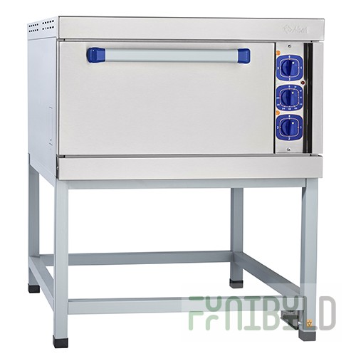 Electric oven cabinet ШЖЭ-1-Э, enamel oven. (840x900x1080 in, stand, stainless steel)