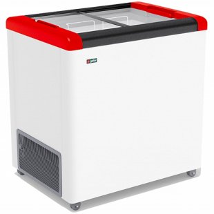 Chest freezer V=240 l GELLAR FG 250 C red (800x600x840, -12…-25C, 2 baskets, wheels, lock)