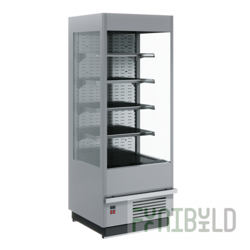 Medium-temperature wall-mounted display case 740x875x1930 in, FC 20-08 VM 0.7-2 gray/black (Carboma Cube 1930/875 VHSp-0.7) 0...+7C
