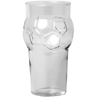 Beer glass 590ml d=78 h=157 b=82mm "Football" transparent, art.1120706, pack of 6 pcs.