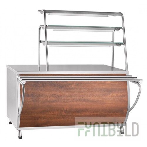 Counter for hot drinks PGN-70T-01 (neutral table, 3 shelves, 1500 in) kash. (1500x766 (1024) x1624 in, 230 V)