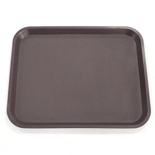 Plastic rectangular tray 435x345x20mm (brown)
