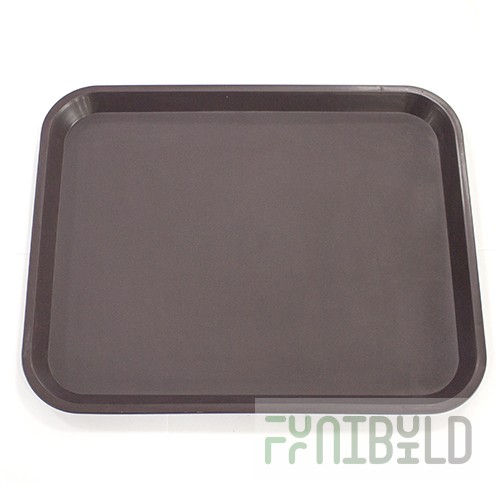 Plastic rectangular tray 435x345x20mm (brown)