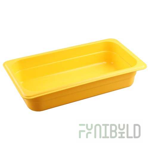 Gastronorm container without lid p/p GN 1/3, H-65, 325x176x65mm, (plastic, yellow) 422101006, in pack. 7 pcs.