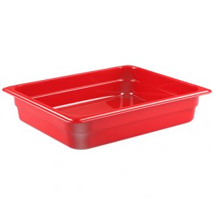 Gastronorm container without lid p/p GN 1/2, H-65, 325x265x65mm, (plastic, red), in pack. 14 pcs. 422107404