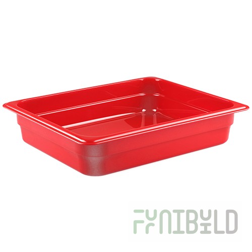 Gastronorm container without lid p/p GN 1/2, H-65, 325x265x65mm, (plastic, red), in pack. 14 pcs. 422107404