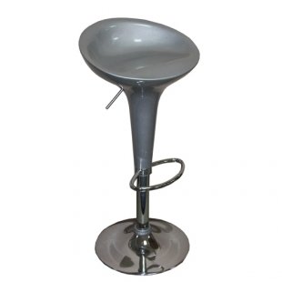 Bar stool "BOMB" (plastic) art. QS-D18 (silver)