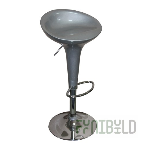 Bar stool "BOMB" (plastic) art. QS-D18 (silver)