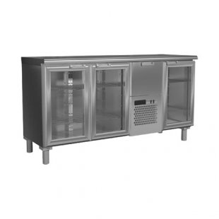 Medium-temperature table V=360l, T57 M3-1-G 0430 (BAR-360С Сarboma) (0...+7,1660х570х760mm, 3 glass doors)