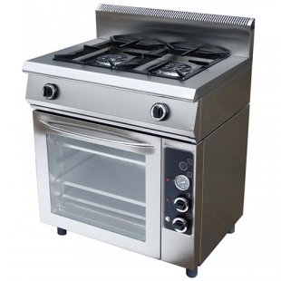 Gas stove 2-burner with oven. cabinet F2PDG/600/50039 (600x800x1050 in, 17.5 kW)