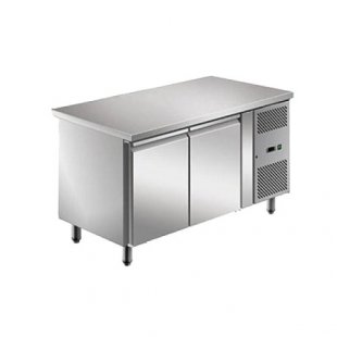 Medium-temperature table V=260l, COOLEQ SNACK2100TN/600 (-2...+8C, without sides, 1360x600x860 in, 2 doors, stainless steel)