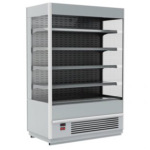 Medium-temperature wall-mounted display case 1060x710x1930 in, FC 20-07 VM 1.0-2 black/gray (Carboma Cube 1930/710 VHSp-1.0) 0...+7C