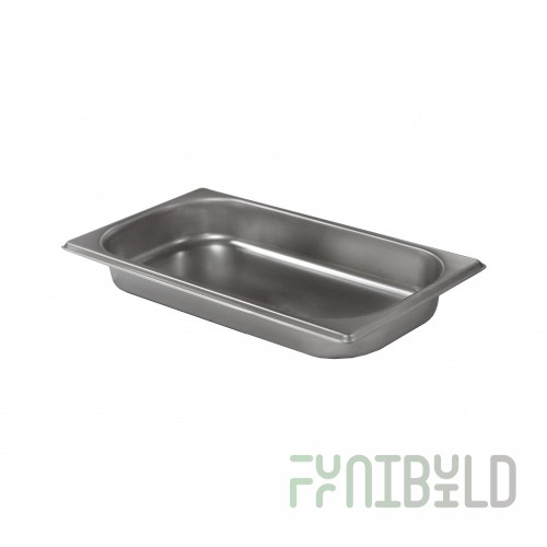 Gastronorm container without lid stainless steel GN-1/3 depth 40, 1 l. (325x176x40 in.), in pack. 15/30 pcs.
