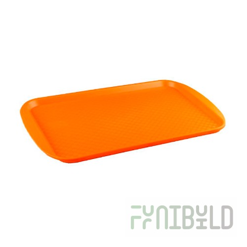 Rectangular plastic tray 420x300x20mm (orange) art. 422106708 in pack. 16 pcs.