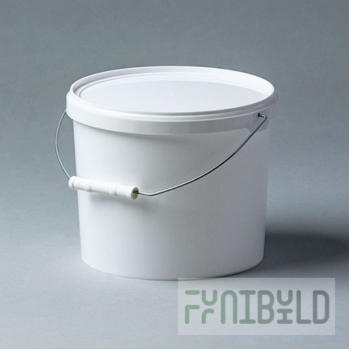 Round bucket 5.8 l. white, lock D=227 in