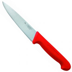Knife 16 cm plastic, red handle