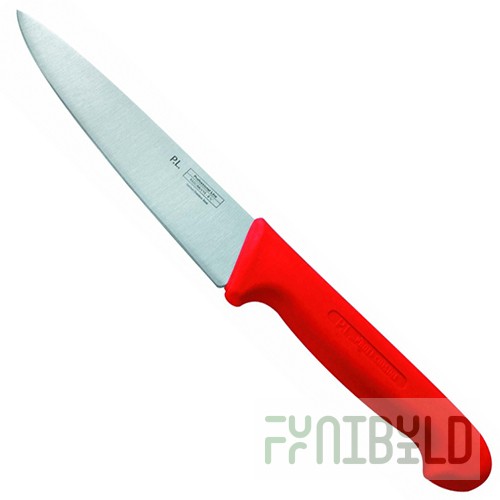 Knife 16 cm plastic, red handle