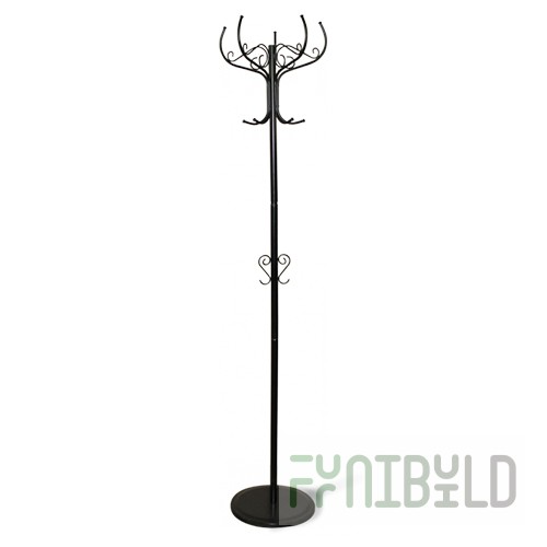 Hanger Office Grazia 680 collapsible (black/black / black/dark walnut), 485x485x1960 in