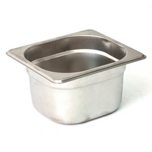Gastronorm container without lid stainless steel GN-1/6 depth 65, 1 l. (176x162x65 in.), in pack. 20 pcs.
