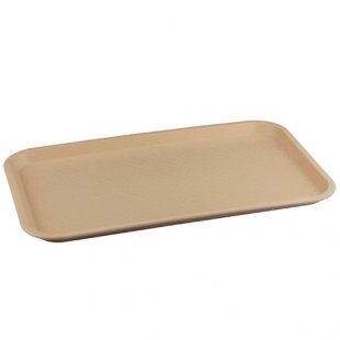 Plastic rectangular tray 525x325x20mm (beige) art. 422107807, pack of 10 pcs.