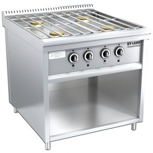 Gas stove 4-conf. open type floor without oven. PRG-IIA-4M Standart series 900 (800x900x850)