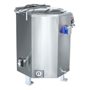 Cooking kettle KPEM-400 T (1160x1160x1446 in., 400 l, 100°C, 36.2 kW) drain cock, steam jacket