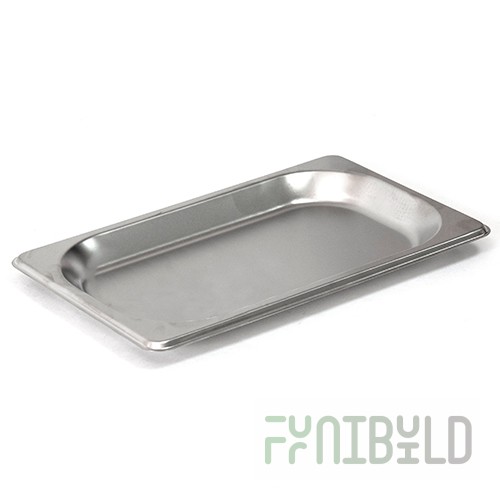 Gastronorm container without lid stainless steel GN-1/3 depth 20, 0.8 l. (325x176x20 in.), in pack. 15/30 pcs.