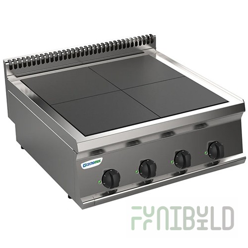 Electric stove 4 burners 700 series TECNOINOX PCU70E7 616091 (700x700x280 in, 10 kW, 380 V)