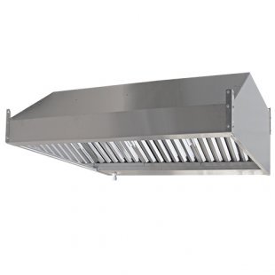 Wall-mounted exhaust hood with grease-catching labyrinth filter ЗВ-П12/10 1200х1000х350mm