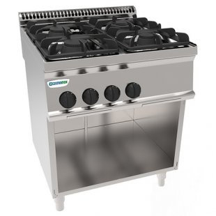 Stove 4 burners 700 series TECNOINOX PC70G7A 613036 gas (700x700x850 in, 19.5 kW)