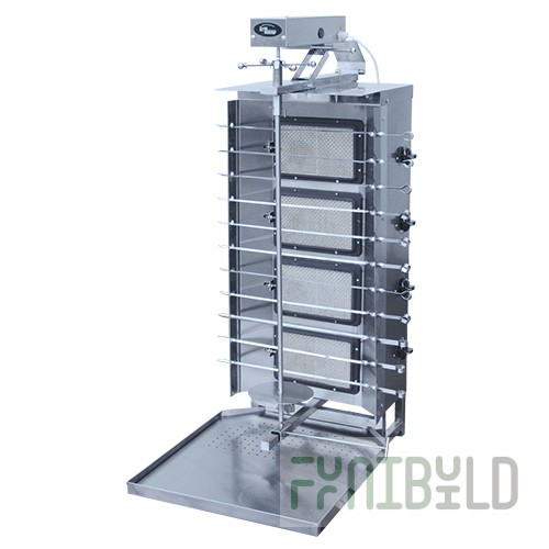 Gas shawarma-kebab maker F4ShmG/11210 (with motor) (Shaverma) (532x765x1247mm, 0.64kg/h)