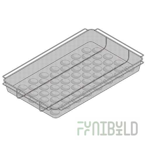 Gastronorm container without lid stainless steel GN-1/1 depth 50, 325×530mm RATIONAL 6019.1150 (for French fries)