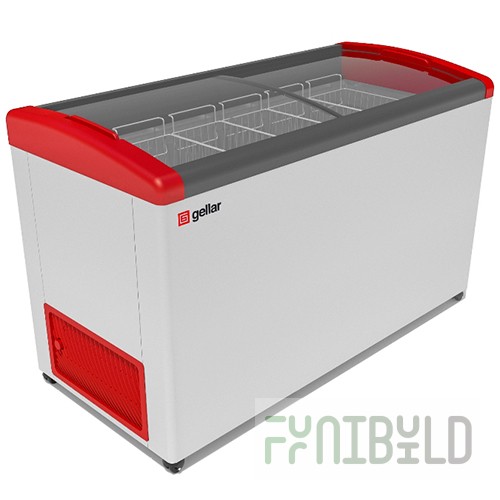 Chest freezer V=490l GELLAR FG 575 E -12.-25C,1410x650x860, tilt.bench (6 baskets) FROSTOR
